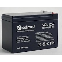 Solinved 12v 7ah Kuru Akü Premium
