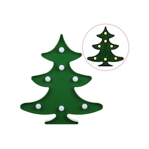 Yaratıcı Noel Ağacı Şekli Sıcak Beyaz Led Dekorasyon Işık, 2 X Aa Pil Powered Parti Festivali Masa Düğün Lambası Gece Lambası Yeşil Diğer