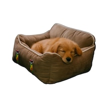 Pawgo, Premium Taşınabilir Kedi Ve Köpek Araba Koltuğu, Tasma Klipsli, Ayarlanabilir Kayışlı Bej, 40 X 55