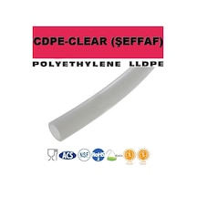 1 Metre 12 Mm.Lik Pe Natural Şeffaf Hortum