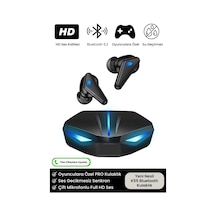K55 Tws Pro Oyuncu Kulaklığı 3d Stereo Ses Extra Bass Işıklı Mikrofonlu Bluetooth Kablosuz Kulaklık