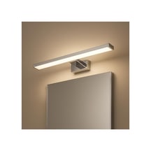 8w Led Ayna Ve Resim Apliği Krom Gövde İle Modern Aydınlatma Açık Gri