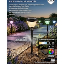 Kumandalı Rgb Solar Kazıklı Dış Mekan 30 W Su Geçirmez