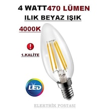 Ecolite Led Flamanlı Mum Ampul E14 4000k Ilık Beyaz Işık Elp