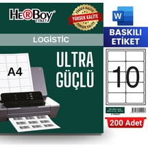 Herboy Hb-1010 99,1 X 57 Mm A4 Baskılı Laser Etiket 200 Adet