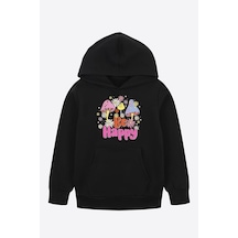 Fyk Kids Unisex Kapüşonlu Kanguru Cepli Sweatshirt Siyah2