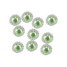 Suntek Dıy Akrilik Kristal Diamonte Yuvarlak Düğmeler Düğün Dekorasyon Camgöbeği