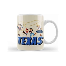 Culture Texas Love Vintage Retro Kupa Bardak Porselen Karışık