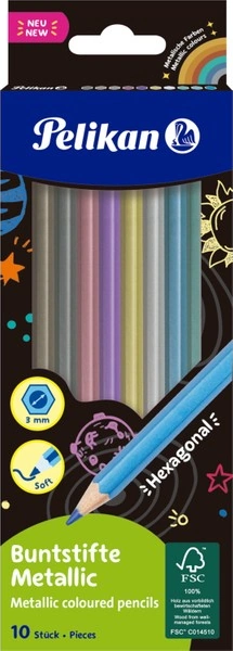Pelikan Metalik Renkler 10lu Kuru Boya Diğer
