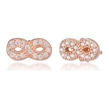Cosar Silver 925 Ayar Taşlı Sonsuzluk Küpe Rose