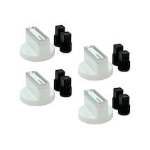 Arçelik İle Uyumlu Ocd K 752-2 Dwkyb Gazlı Ocak Düğmesi Takımı 4 Lü Beyaz Çizgili