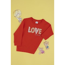 U.s. Polo Assn. Kız Çocuk Nar Çiçeği Sweatshirt 50298159-vr239 Nar Çiçeği