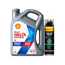Shell Helix Extra X Motor Yağı 5w-40 4 Litre + Lastik Tamir Kiti 400 ML