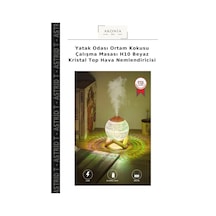 Yatak Odası Ortam Kokusu Çalışma Masası H10 Beyaz Kristal Top Hava Nemlendiricisi