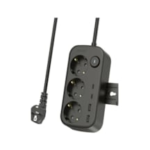 Akım Korumalı Priz 2 Usb + 2 Type-c Girişli 2 Metre Kablosu Anahtarlı Ve Duvara Monte Edilebilir 2