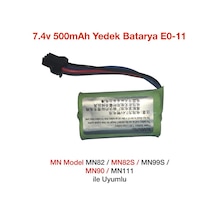 Mn Model Mn82/mn82s/mn99s/mn90/mn111 Rc Uzaktan Kumandalı Araba İçin 7.4v 500mah Yedek Batarya Pil E0-11