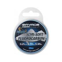 Savage Gear Semi-Soft Fluorocarbon Seabass 30 M Clear Misina
