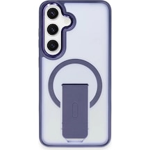 Newface Samsung Galaxy S24 Tork Magsafe Standlı Kapak - Lacivert