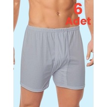 Tezzgelsin Erkek Rahat Kesim 6'lı Pamuklu Külot Boxer Gri Tezzgelsin Erkek Rahat Kesim 6'lı Pamuklu Külot Boxer Gri