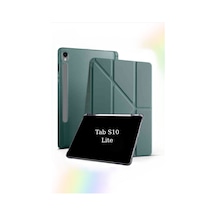 Fuchsia Galaxy Tab S10 Lite10.9 İnç İle Uyumlu Kalem Bölmeli Katlanabilir Standlı Tri Folding Tablet Kılıfı Kapaklı Kılıf