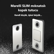Marelli Slım Mıknatıslı Kapak Tutucu Kapı, Çekmece Tutucu, Çıt Çıt 1 Adet