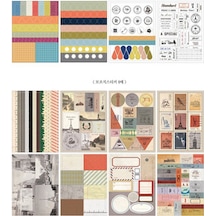 12 Küçük Çıkartma Dıy El Sanatları Pullar Çok Renkli