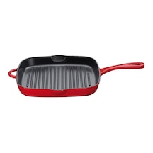 Provence Grill Tavası 26x26 Cm, Dökme Demir, Emaye Kaplama Çok Renkli