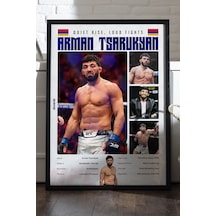 Arman Tsarukyan Ufc Siyah Ahşap Çerçeveli Poster, Dekoratif Dövüş Duvar Tablosu