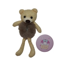 Ayıcıklı Peluş Kız Çocuk Lastik Toka & Ayna Seti Kahverengi