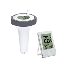 Sones Yaz Havuzu Küvet Termometresi Kablosuz Yüzen Balık Tankı Sıcaklık Ölçer Beyaz