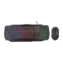 Everest KMX-86 Olivine Siyah Usb US Layout Standart Klavye+Mouse