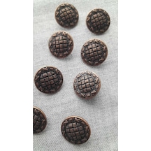 Antık Bakır Metal Düğme 23 Mm 6 Adet