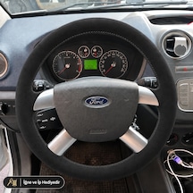 Ford Fusion Direksiyon Kılıfı Alcantara Süet Monza Black Serisi Siyah 2006-2012