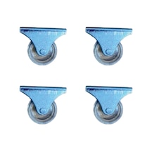 Furç Sabit Teker - 32mm - Şeffaf Hks236 - 4 Adet Çok Renkli