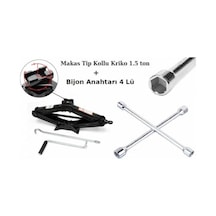 Akardion Kriko Kollu Makas Tip 1.5 Ton + Bijon Anahtarı Çelik