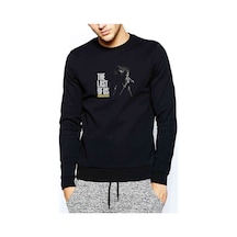 The Last Of Us Remastered Baskılı Siyah Erkek Örme Sweatshirt (530969259)