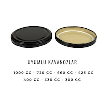 50 Adet Metal 82 Mm Siyah Cam Konserve Kavanoz Kapağı Siyah