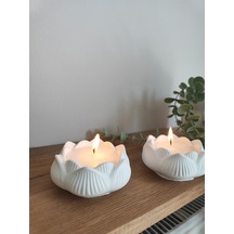 Bernami Mumluk Şamdanpinterest Lotus Model Kokulu Soya Mum - 2 Adet Diğer