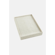 Dikey - 927 - Anfora Kumaş Batırmalı Yüzük Tablası - Shophnrl - 17x23 Krem