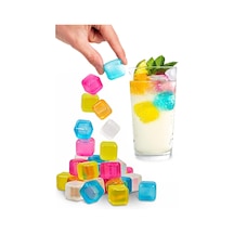 Buz Küpü 15 Adet Plastik Buz Küpü Soğutucu Çok Renkli
