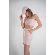 Holly Lolly Mini Boy Bel Lastikli Ve İpli Cepli Toa Etek Pembe Gül Kurusu
