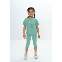 Toontoy Kids Toontoy Kız Çocuk Kalpli Fiyonk Baskılı Kaprili Takım Çok Renkli