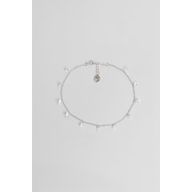 Yıldızlı Gece 18 Ayar Beyaz Altın Kaplama 25 Cm Gümüş Hal Hal 58072416