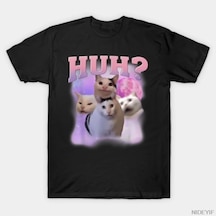 Tarzsokak Komik Meme Huh Kedi Gömlek Kedi Severler Mizah T-shirt Erkekler Kadınlar Için % 100% Pamuk T Çok Renkli