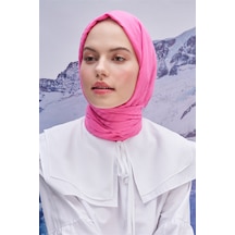Carell Fasone Modal Jakar Şal Koyu Pembe Çok Renkli