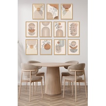Dekorize Mdf 11 Parça 3 Mm Çerçeve Görünümlü Salon Ve Oda İçin Bohem Tablo Seti 4 30 X 40