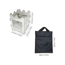 Novahub Çok Fonksiyonlu Ahşap Yakıtlı Kamp Ocağı Katlanabilir Kamp Sırt Çantası Pişirme Ocağı Çok Araçlı Hayatta Kalma Eşyası Gümüş Gümüş