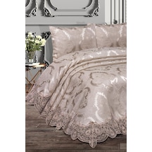 Çeyiz Diyarı Sinem Çift Kişilik Yatak Örtüsü Cappucino Cappucino