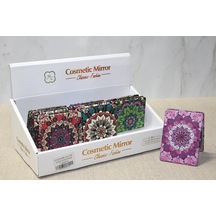 Taşlı El Aynası Dikdörtgen İnce Alk3742 Renkli