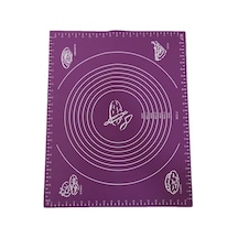 Mucit Home Silikon Hamur Açma Matı Büyük Boy Mor Renk